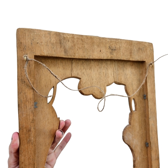 Vintage Tropical Bird & Flowers Wood Frame 11 3/4" x 20" - Picture 11 of 12